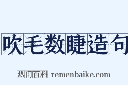 吹毛数睫造句是什么意思的图片